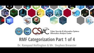 The CSIAC Podcast - Risk Management Framework (RMF) Categorization Part 1 of 4