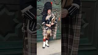 Bagpiper in Edinburgh Scotland