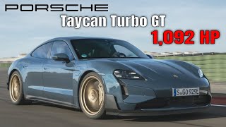 New 2025 Porsche Taycan Turbo GT Acceleration and Track Footage