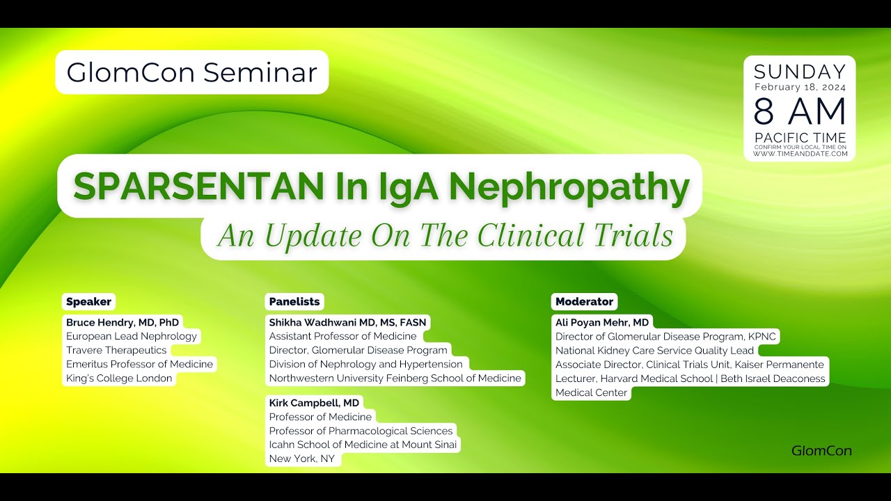 SPARSENTAN In IgA Nephropathy: An Update On The Clinical Trials - YouTube