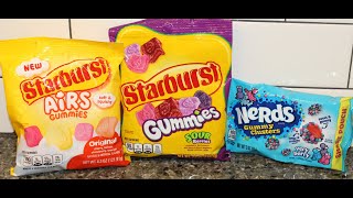 Starburst Airs Gummies Original, Starburst Sour Berries Gummies, Nerds Very Berry Gummy Clusters