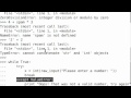 Episode 34: Errors and Exceptions