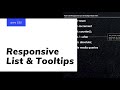 CSS Responsive List with Tooltips