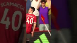 Gianluca Scamacca goal. Manchester United vs Spurs. English premier league. FIFA 22 career mode.