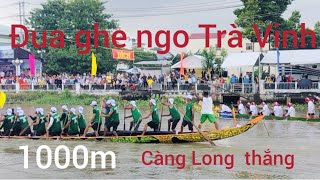 Đua ghe ngo Trà Vinh đầy kịch tính càng long thắng 1 ngàn mét đầu tiên