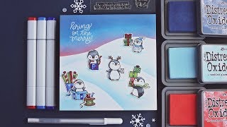 Cool Penguins Winter Scene - Mama Elephant