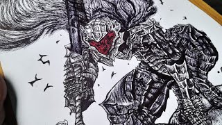 Gut's Berserker Armor drawing edit (Took 5hrs)#berserk #guts