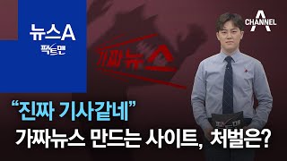 [팩트맨]“진짜 기사같네”…가짜뉴스 만드는 사이트, 처벌은? | 뉴스A