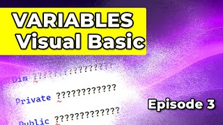 Visual Basic Tutorial #3 | Variables