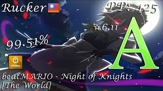 beatMARIO - Night of Knights [The World] +HD 99.51% A (Rucker)