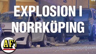Fasaden sprängd – stor explosion i Norrköping