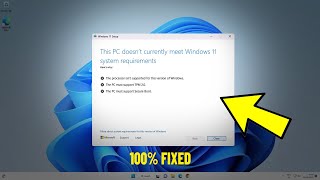 This PC doesn’t currently meet Windows 11 system requirements - How To Fix It ✔️