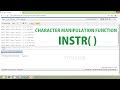 Oracle Tutorial - Character Manipulation Function INSTR