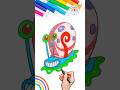 Gary the Snail Drawing | How to Draw Gary from SpongeBob Squarepants 🌈🐌 #snail #shorts