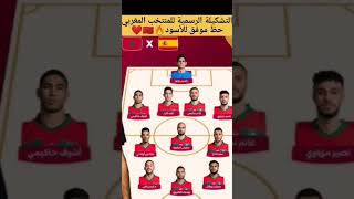 تشكيلة المنتخب المغربي ضد إسبانيا كأس العالم قطر2022 ديرو النية🙏🇲🇦 #shorts#fifa