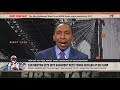 Stephen A. reacts to Cam Newton’s incident with a trash-talking camper  First Take