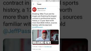 Mike trout signs 12 years 430 million with angels