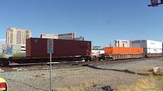 UP 8499 SD70ACe (Going North) Leads Mainly Double Stacks Thru Las Vegas, NV USA 5/24/2023