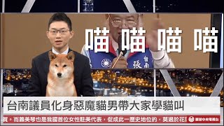 【央視一分鐘】監察院人事掀綠營風暴 南市議員質詢學貓叫｜眼球中央電視台