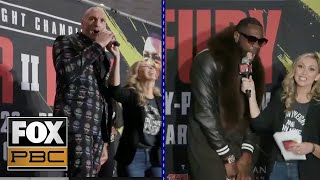 Tyson Fury and Deontay Wilder Grand Arrivals in Las Vegas | PBC ON FOX
