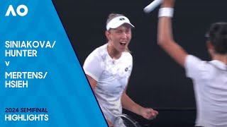 Hunter/Siniakova v Hsieh/Mertens Highlights | Australian Open 2024 Semifinal