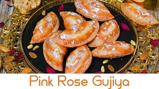 Sweet Indulgence: How to Make Pink Rose Gujiya | Festive Indian Dessert Recipe