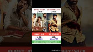 Good Night Vs Chatrapathi Movie Comparison || Box Office Collection #shorts #chatrapati #goodnight