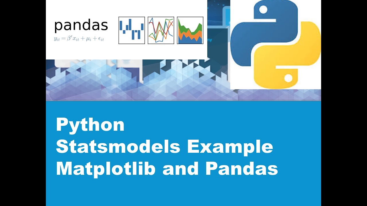 Python - Statsmodels Example Matplotlib And Pandas - YouTube