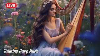 🔴 Heavenly Harp Instrumental 🌿 Calming Music, Healing Music, Meditation Music, Relaxing Sleep Music