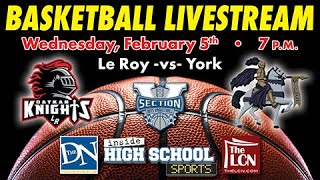 H.S. BOYS BASKETBALL: Le Roy vs. York