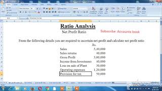 Ratio Analysis| How to find out Net profit Ratio Explain in Tamil