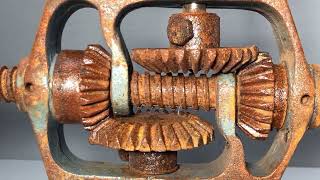 American! Bringing a Rusty Antique Ice Crusher Full Restoration & Testing Video