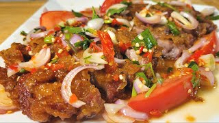 No matter how many times you make this spicy salad recipe, it's delicious!!  Spicy Fried Pork Salad