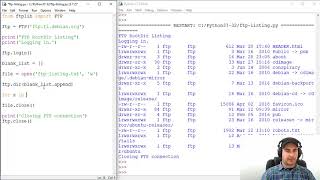 How To Export FTP Directory Listing to a File with Python