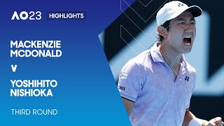 Mackenzie McDonald v Yoshihito Nishioka Highlights | Australian Open 2023 Third Round