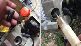 “fix” string trimmer that WON’T￼ PULL￼￼￼ (stuck, seized￼ piston￼) chainsaw￼…