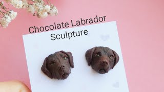 How to Sculpt a Chocolate Labrador Dog Face from Polymer Clay @beprettyme. Level Intermediate