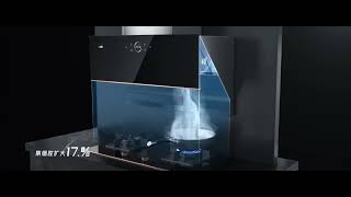 Vatti V999 | The Most Powerful 1,000Pa -  Slanted Black Glass (Auto-Clean) Cooker Hood.