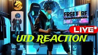 UID Reaction And Guild Test Free Fire live Streaming Fun And Chill