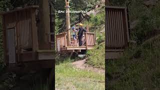 Grace on zipline at Epic Discovery in Vail. This is at the top of Eagle Bahn Gondola.