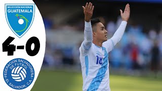 Guatemala vs El Salvador 4-0 GOLES y RESUMEN | Amistoso 2022