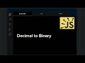 Decimal to Binary - javascript tutorial #Shorts #Romeo