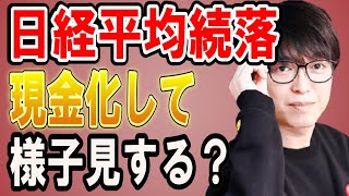 【株式投資】日経平均続落。大きな下落に対処する方法について。【テスタ/株デイトレ/初心者/大損/投資/塩漬け/損切り/ナンピン/現物取引/切り抜き】