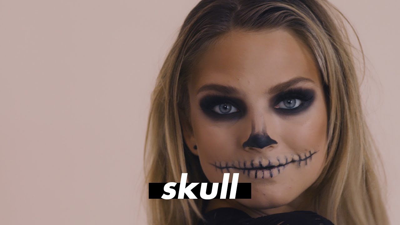 Halloween Makeup Tutorial Skull Youtube