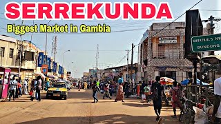 Serrekunda Market Drive | Africa’s Vibrant Market and Street Life | Real African Market Scene Gambia