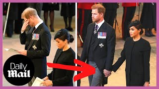 Prince Harry and Meghan Markle: Body Language analysis during Queen Elizabeth II's procession