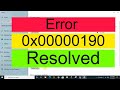 Error 0x00000190 Microsoft/ Windows Stores, Fixed