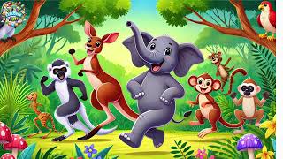 🌿🦁 The Jungle Animal Dance | Fun Kids Song \u0026 Dance | Learn Animal Moves! 🦓🎶