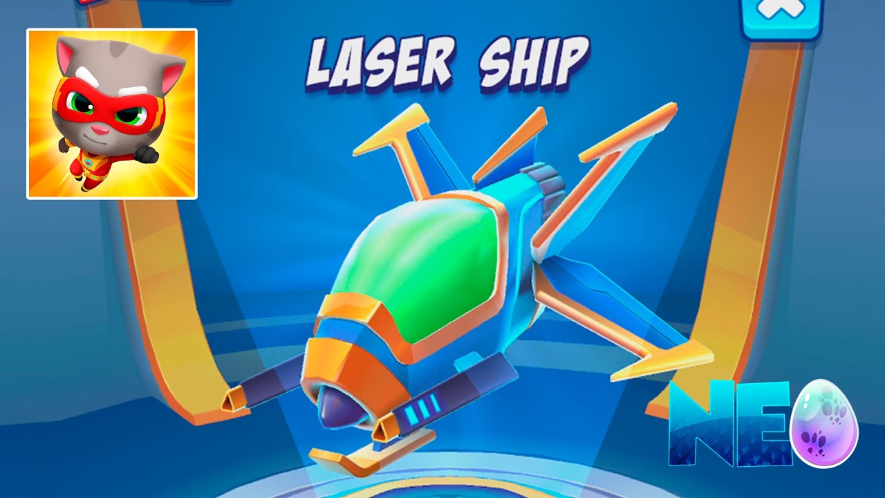 Talking Tom Hero Dash: Gameplay Walkthrough Part 10 - New Laser Ship ...