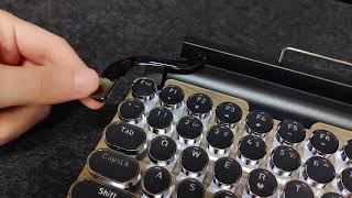 Retro Bluetooth typewriter keyboard, also a decoration, suitable as a gift for friends and family.